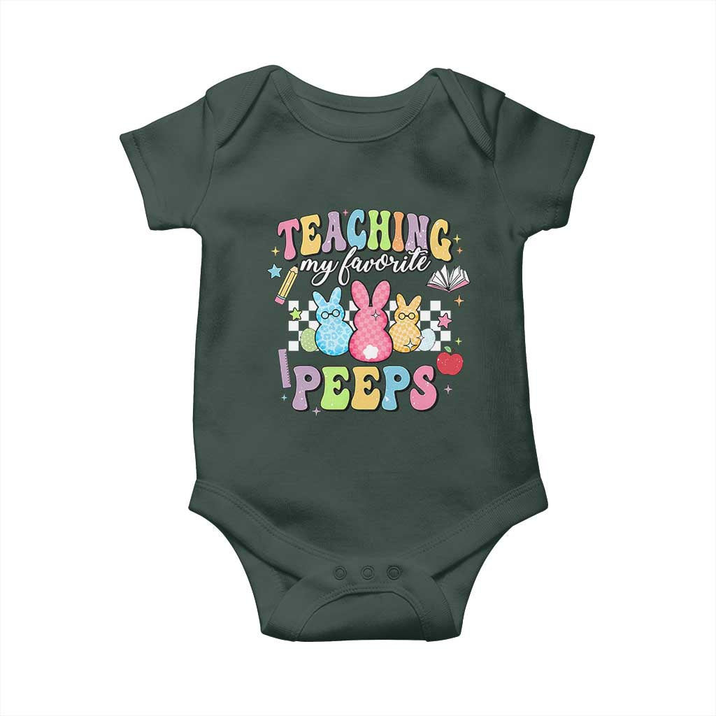 Easter Teacher Baby Onesie Teaching My Favorire Peeps