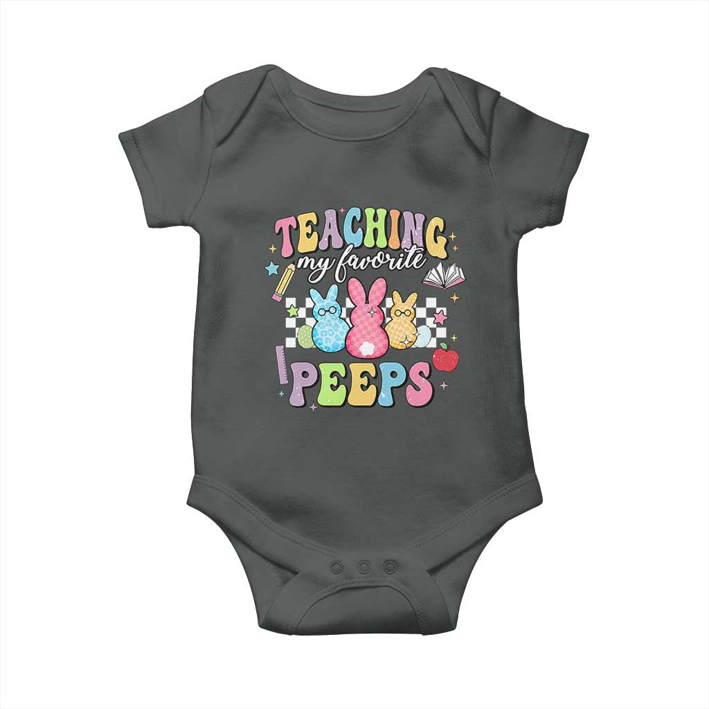 Easter Teacher Baby Onesie Teaching My Favorire Peeps