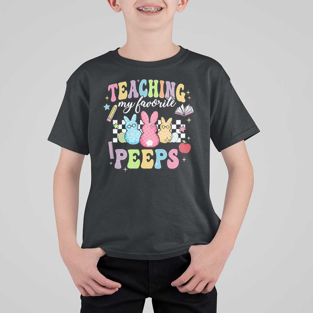 Easter Teacher T Shirt For Kid Teaching My Favorire Peeps
