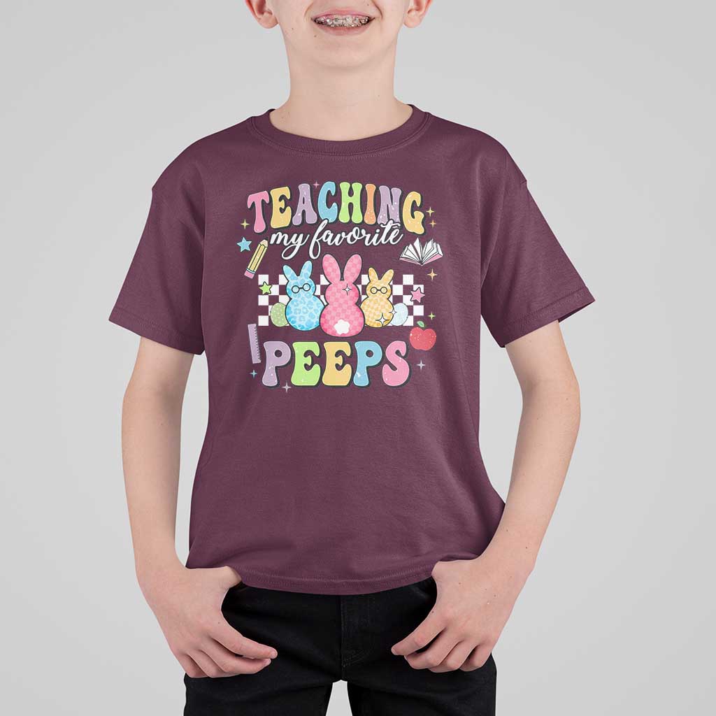 Easter Teacher T Shirt For Kid Teaching My Favorire Peeps