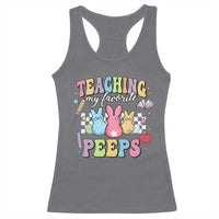 Easter Teacher Racerback Tank Top Teaching My Favorire Peeps