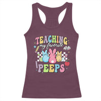 Easter Teacher Racerback Tank Top Teaching My Favorire Peeps
