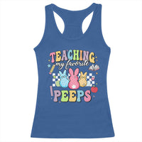 Easter Teacher Racerback Tank Top Teaching My Favorire Peeps