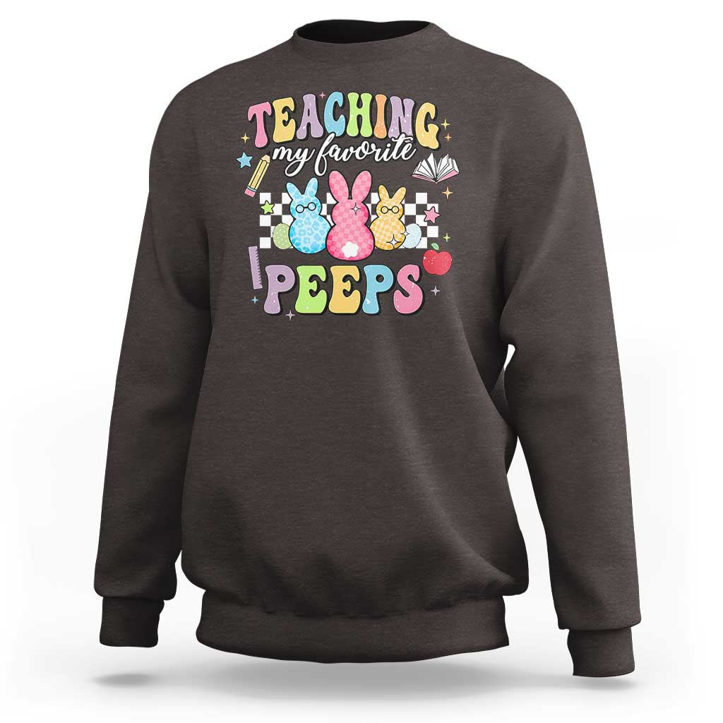 Easter Teacher Sweatshirt Teaching My Favorire Peeps