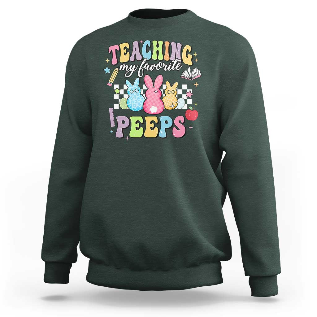 Easter Teacher Sweatshirt Teaching My Favorire Peeps