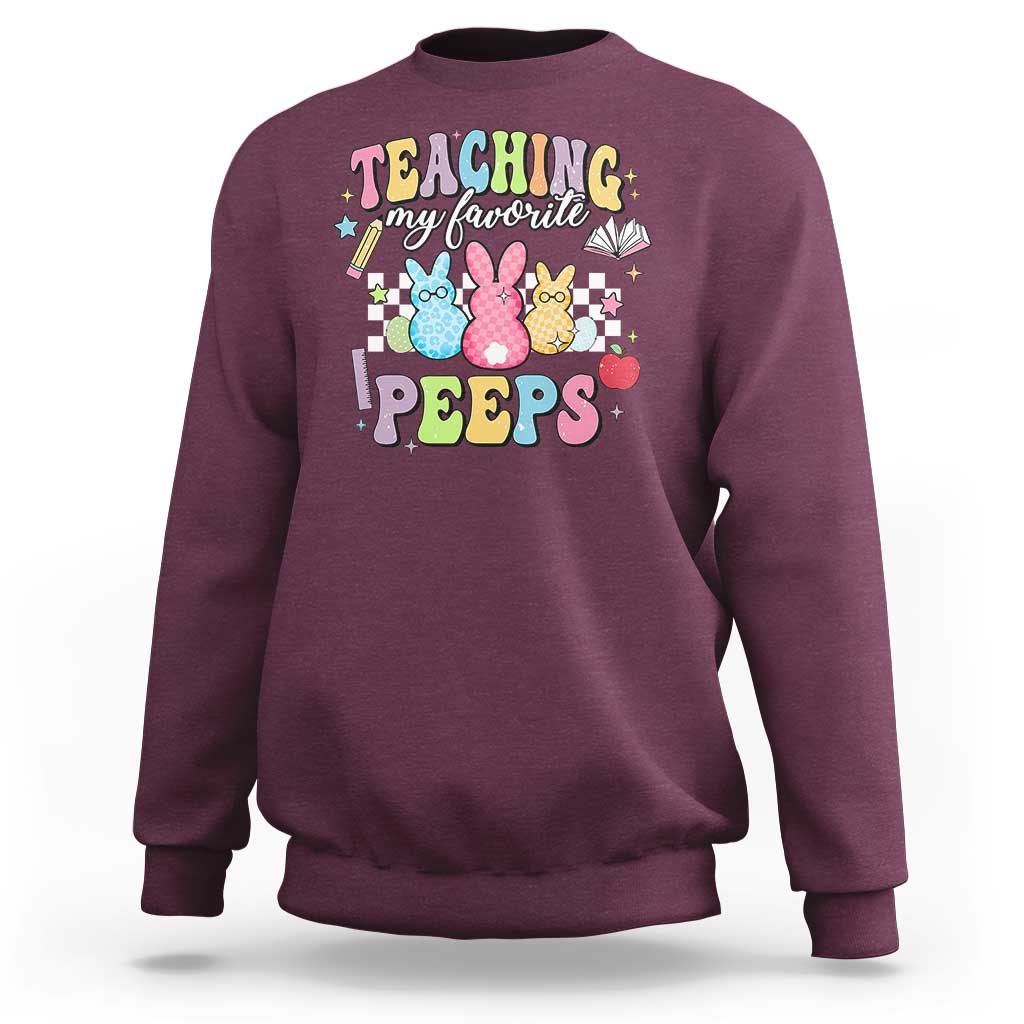 Easter Teacher Sweatshirt Teaching My Favorire Peeps