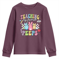 Easter Teacher Youth Sweatshirt Teaching My Favorire Peeps
