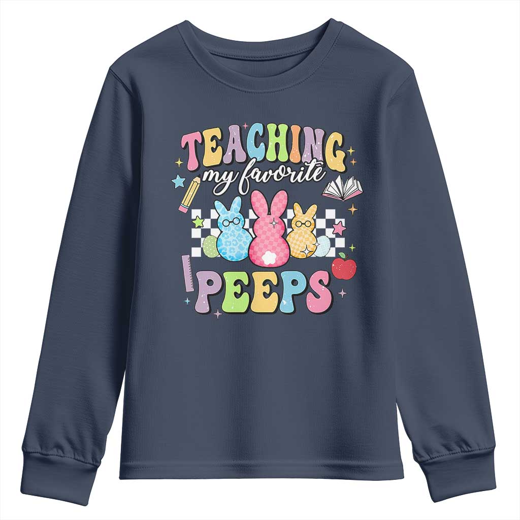 Easter Teacher Youth Sweatshirt Teaching My Favorire Peeps