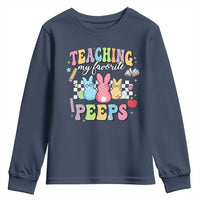 Easter Teacher Youth Sweatshirt Teaching My Favorire Peeps
