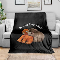 Viral Punch Monkey Throw Blanket Cute Baby Monkey With Plush Toy Animal Lovers