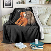 Viral Punch Monkey Throw Blanket Cute Baby Monkey With Plush Toy Animal Lovers