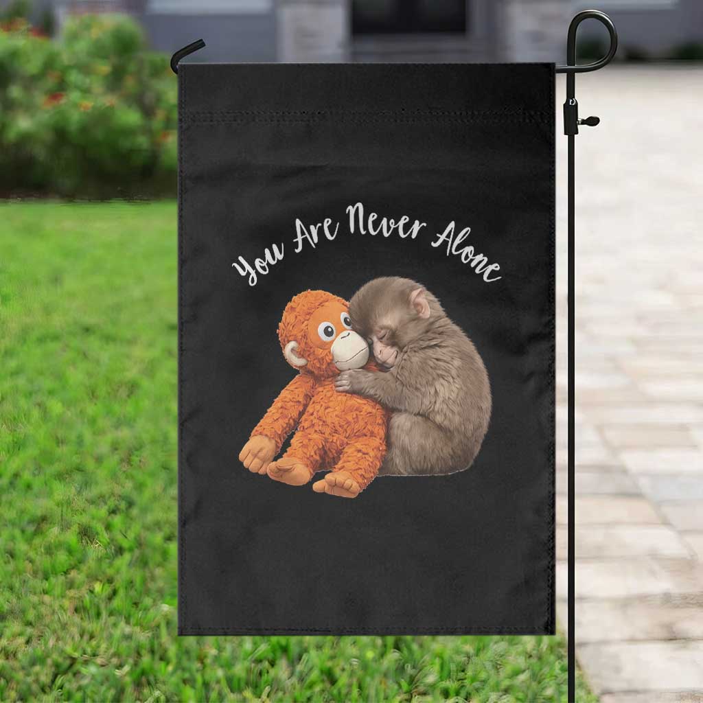 Viral Punch Monkey Garden Flag Cute Baby Monkey With Plush Toy Animal Lovers