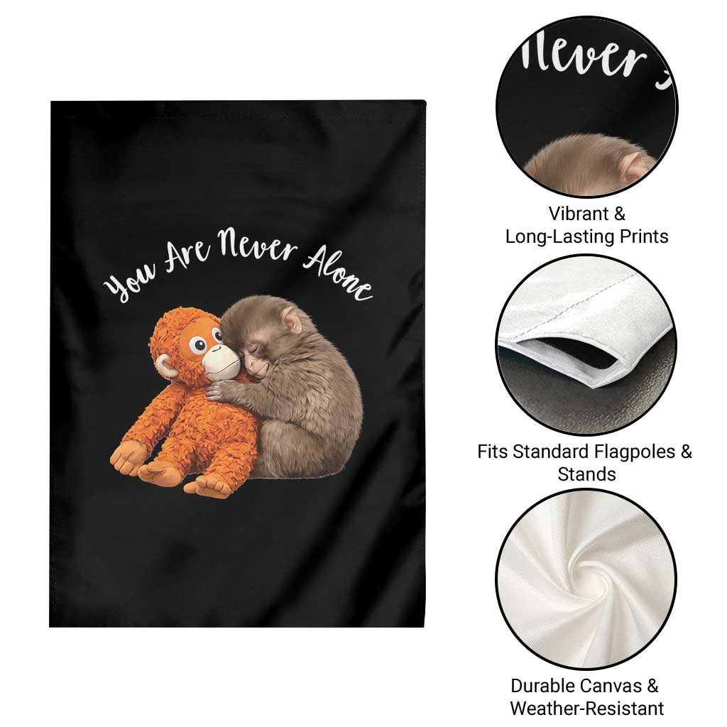 Viral Punch Monkey Garden Flag Cute Baby Monkey With Plush Toy Animal Lovers