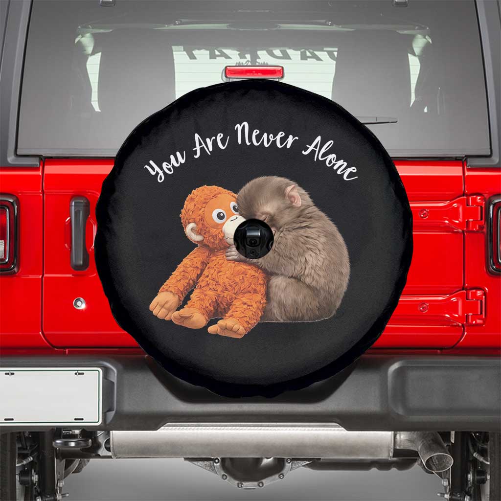Viral Punch Monkey Spare Tire Cover Cute Baby Monkey With Plush Toy Animal Lovers