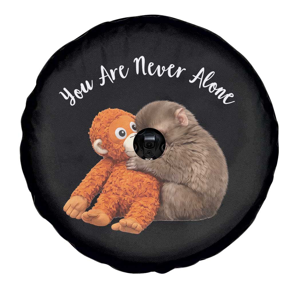 Viral Punch Monkey Spare Tire Cover Cute Baby Monkey With Plush Toy Animal Lovers