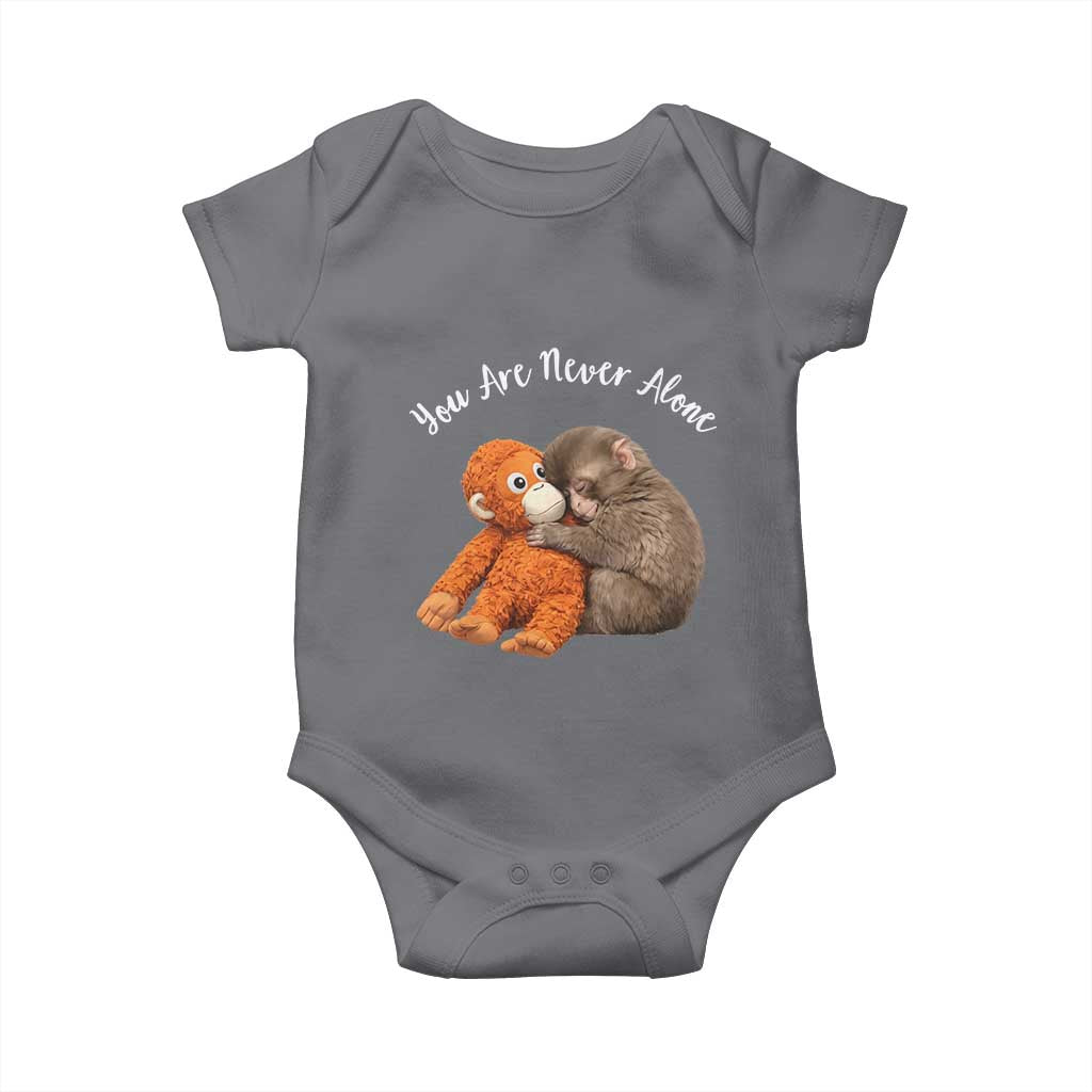 Viral Punch Monkey Baby Onesie Cute Baby Monkey With Plush Toy Animal Lovers