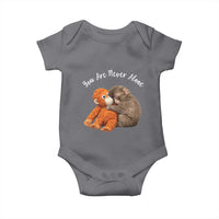 Viral Punch Monkey Baby Onesie Cute Baby Monkey With Plush Toy Animal Lovers