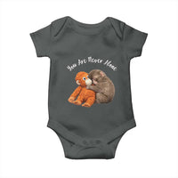 Viral Punch Monkey Baby Onesie Cute Baby Monkey With Plush Toy Animal Lovers