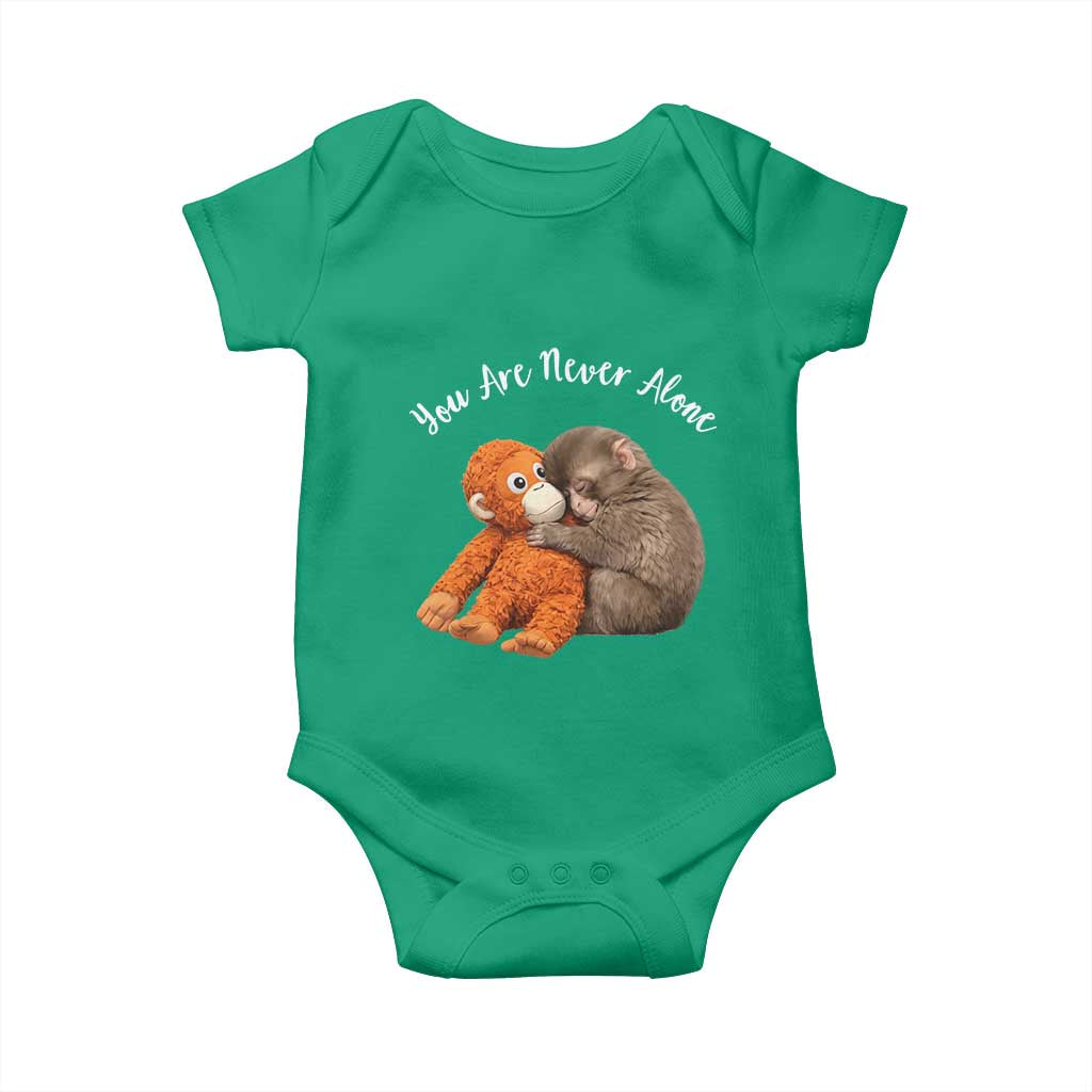 Viral Punch Monkey Baby Onesie Cute Baby Monkey With Plush Toy Animal Lovers