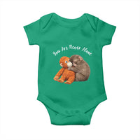 Viral Punch Monkey Baby Onesie Cute Baby Monkey With Plush Toy Animal Lovers