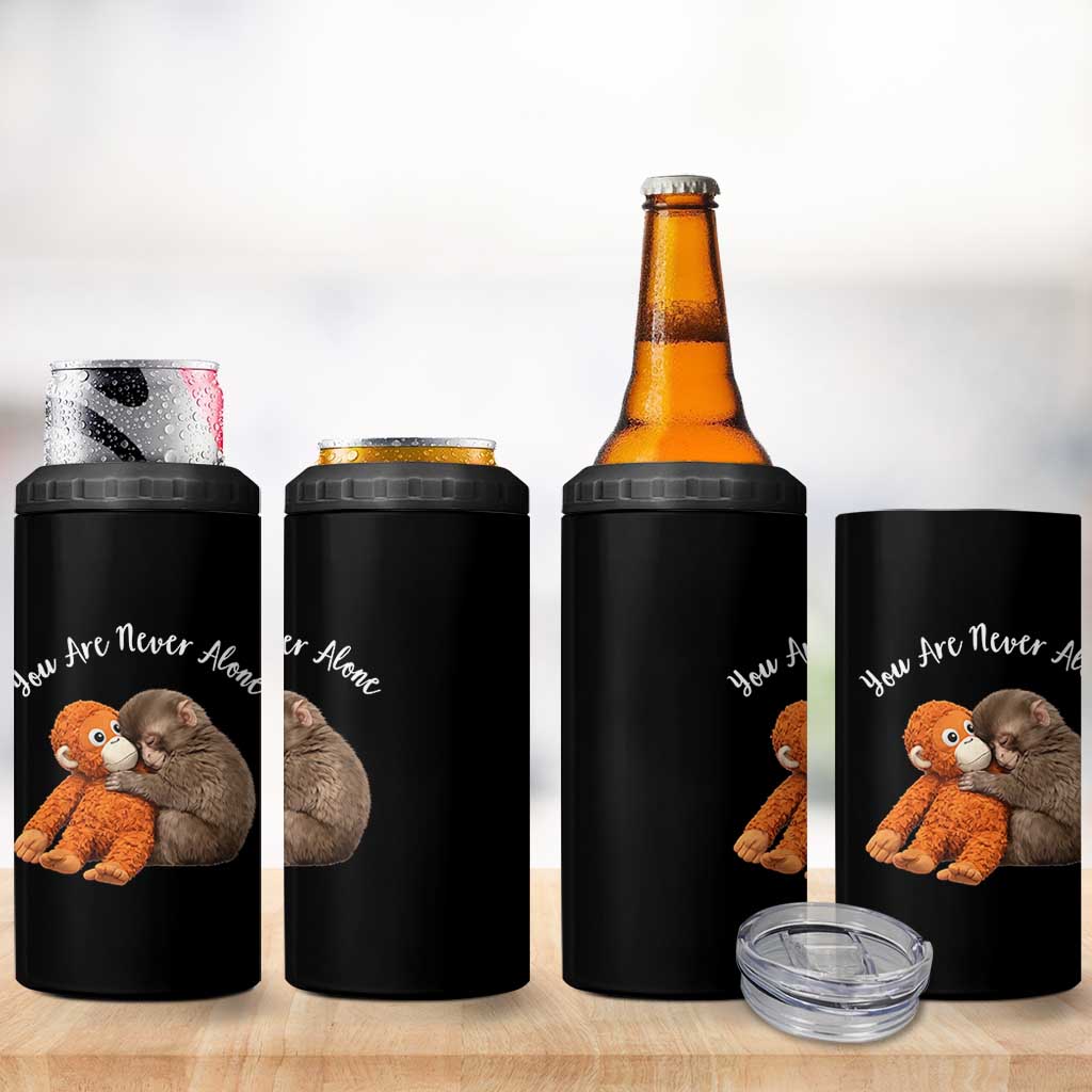 Viral Punch Monkey 4 in 1 Can Cooler Tumbler Cute Baby Monkey With Plush Toy Animal Lovers