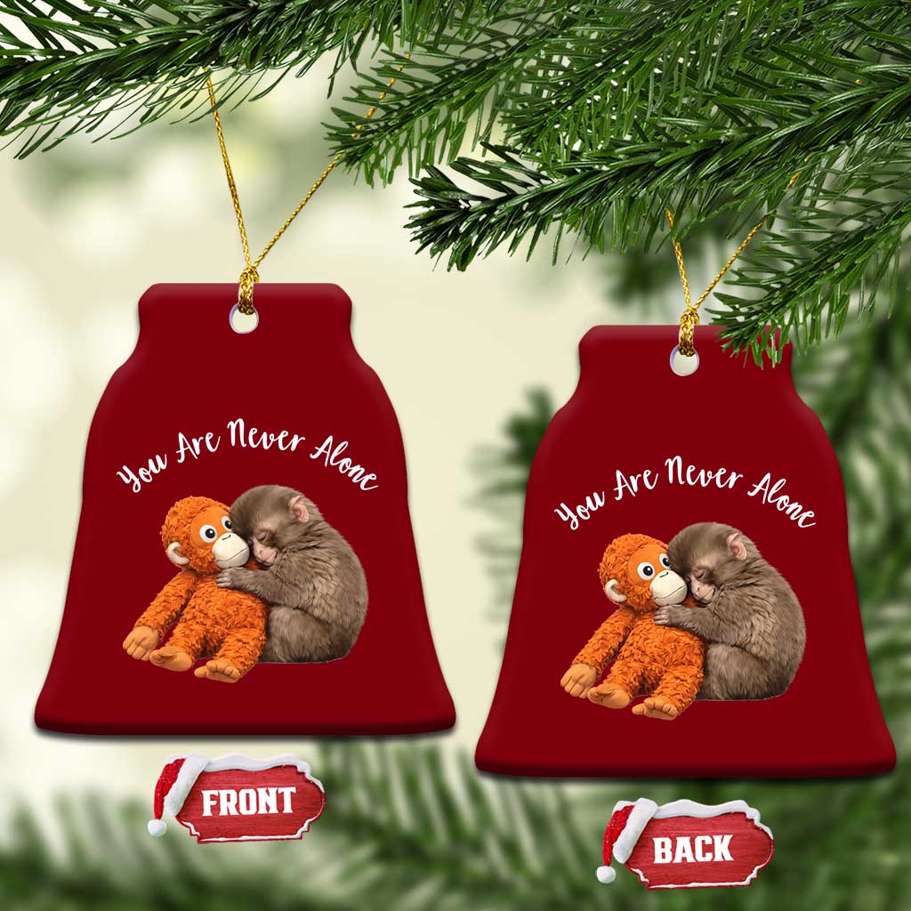 Viral Punch Monkey Ceramic Ornament Cute Baby Monkey With Plush Toy Animal Lovers