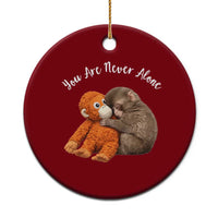 Viral Punch Monkey Ceramic Ornament Cute Baby Monkey With Plush Toy Animal Lovers