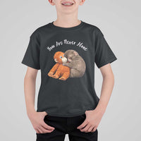 Viral Punch Monkey T Shirt For Kid Cute Baby Monkey With Plush Toy Animal Lovers