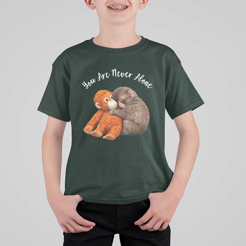 Viral Punch Monkey T Shirt For Kid Cute Baby Monkey With Plush Toy Animal Lovers