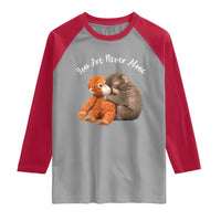 Viral Punch Monkey Raglan Shirt Cute Baby Monkey With Plush Toy Animal Lovers