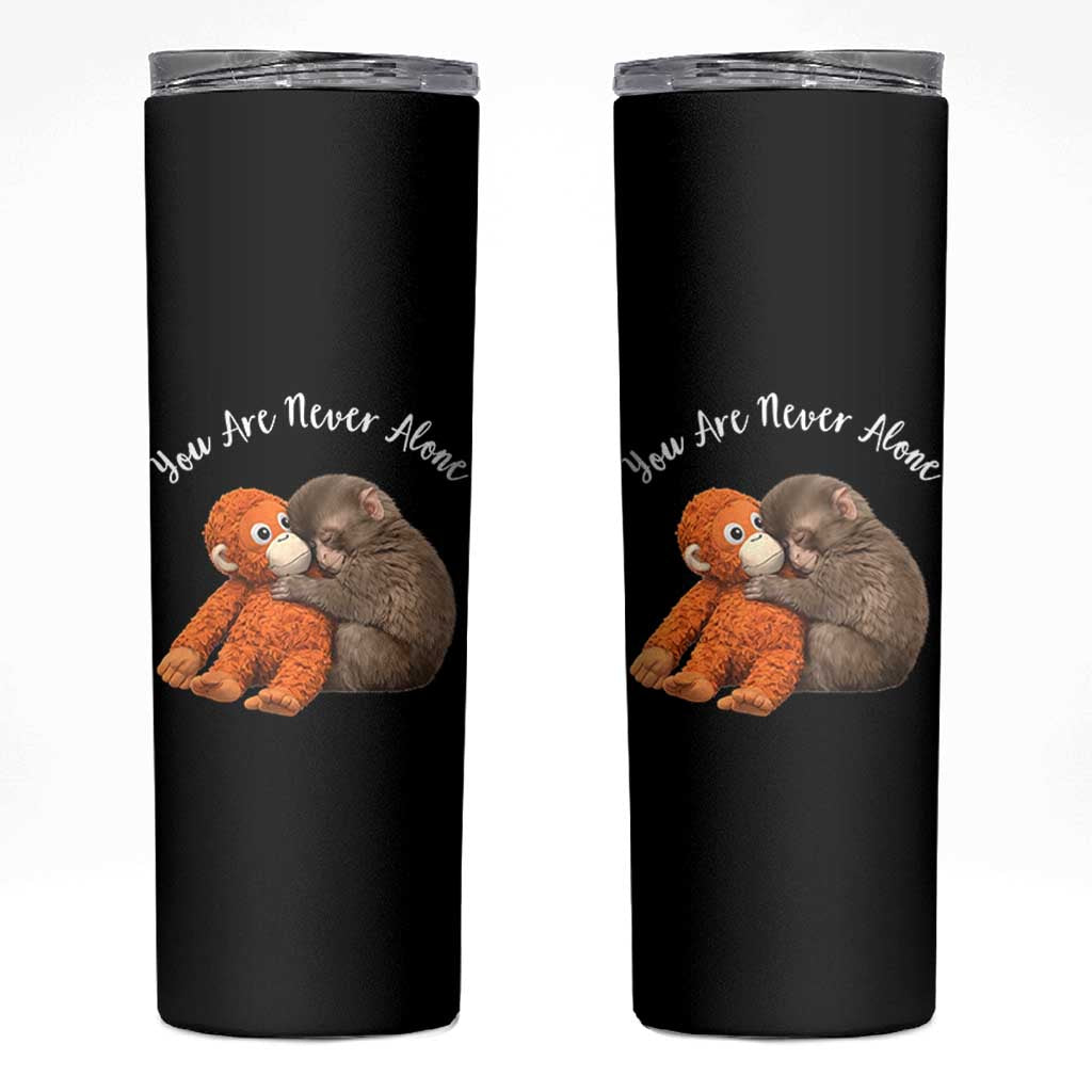Viral Punch Monkey Skinny Tumbler Cute Baby Monkey With Plush Toy Animal Lovers