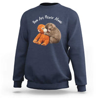Viral Punch Monkey Sweatshirt Cute Baby Monkey With Plush Toy Animal Lovers