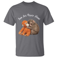 Viral Punch Monkey T Shirt Cute Baby Monkey With Plush Toy Animal Lovers