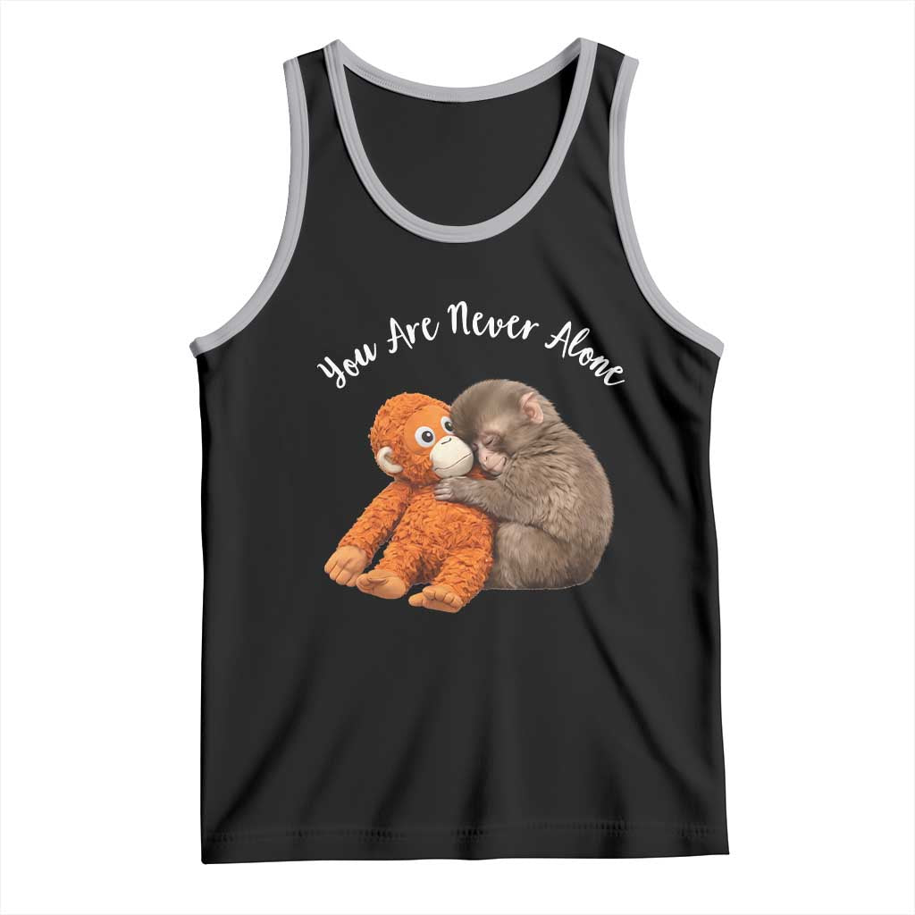Viral Punch Monkey Tank Top Cute Baby Monkey With Plush Toy Animal Lovers