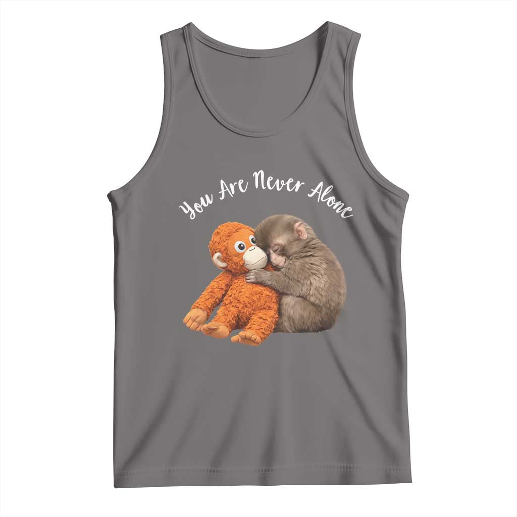 Viral Punch Monkey Tank Top Cute Baby Monkey With Plush Toy Animal Lovers