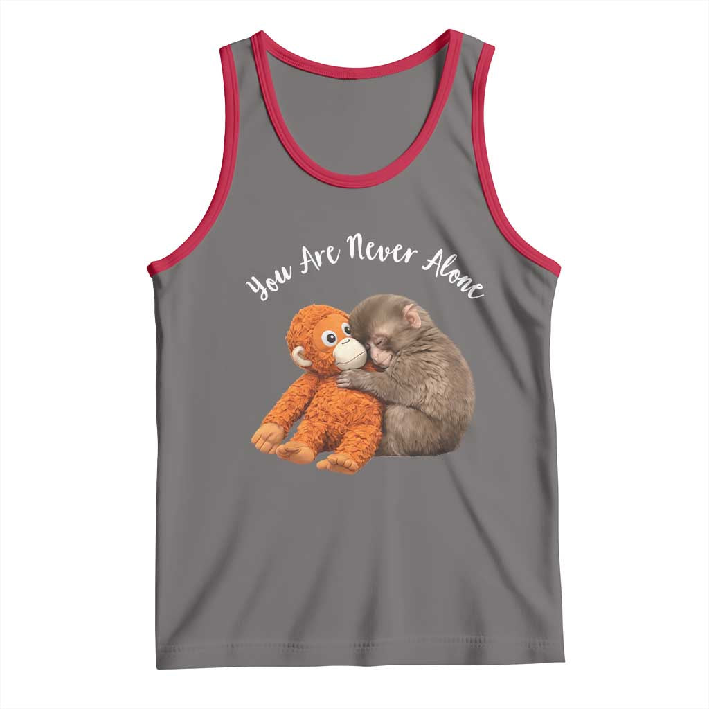 Viral Punch Monkey Tank Top Cute Baby Monkey With Plush Toy Animal Lovers