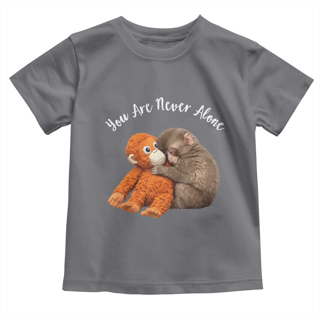 Viral Punch Monkey Toddler T Shirt Cute Baby Monkey With Plush Toy Animal Lovers