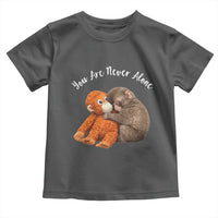 Viral Punch Monkey Toddler T Shirt Cute Baby Monkey With Plush Toy Animal Lovers