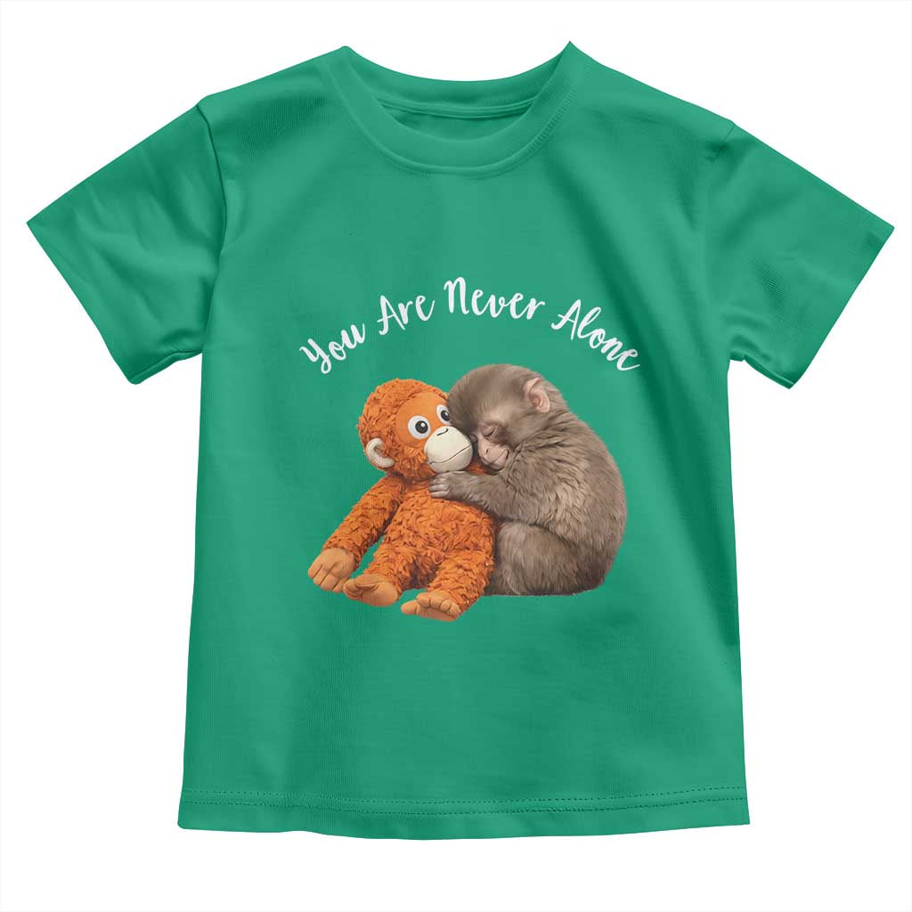 Viral Punch Monkey Toddler T Shirt Cute Baby Monkey With Plush Toy Animal Lovers