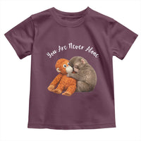 Viral Punch Monkey Toddler T Shirt Cute Baby Monkey With Plush Toy Animal Lovers