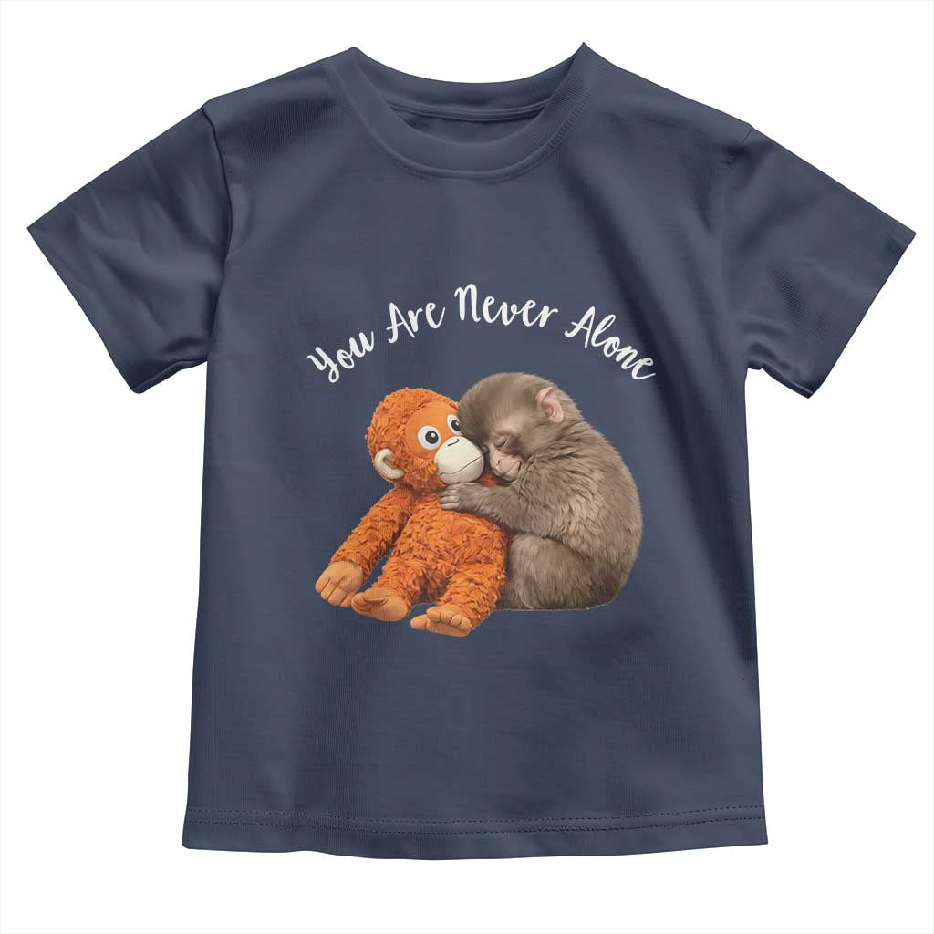 Viral Punch Monkey Toddler T Shirt Cute Baby Monkey With Plush Toy Animal Lovers