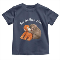 Viral Punch Monkey Toddler T Shirt Cute Baby Monkey With Plush Toy Animal Lovers