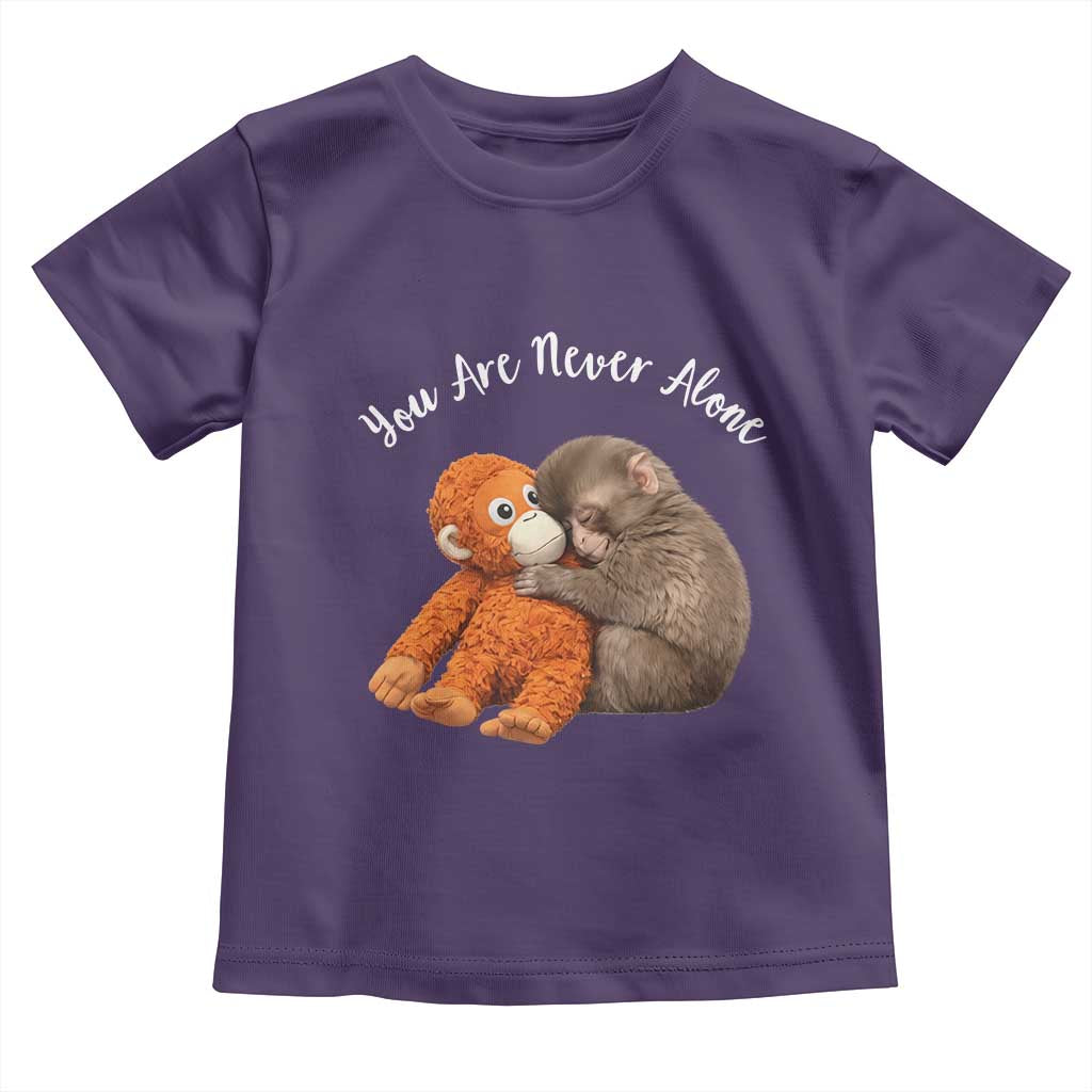 Viral Punch Monkey Toddler T Shirt Cute Baby Monkey With Plush Toy Animal Lovers