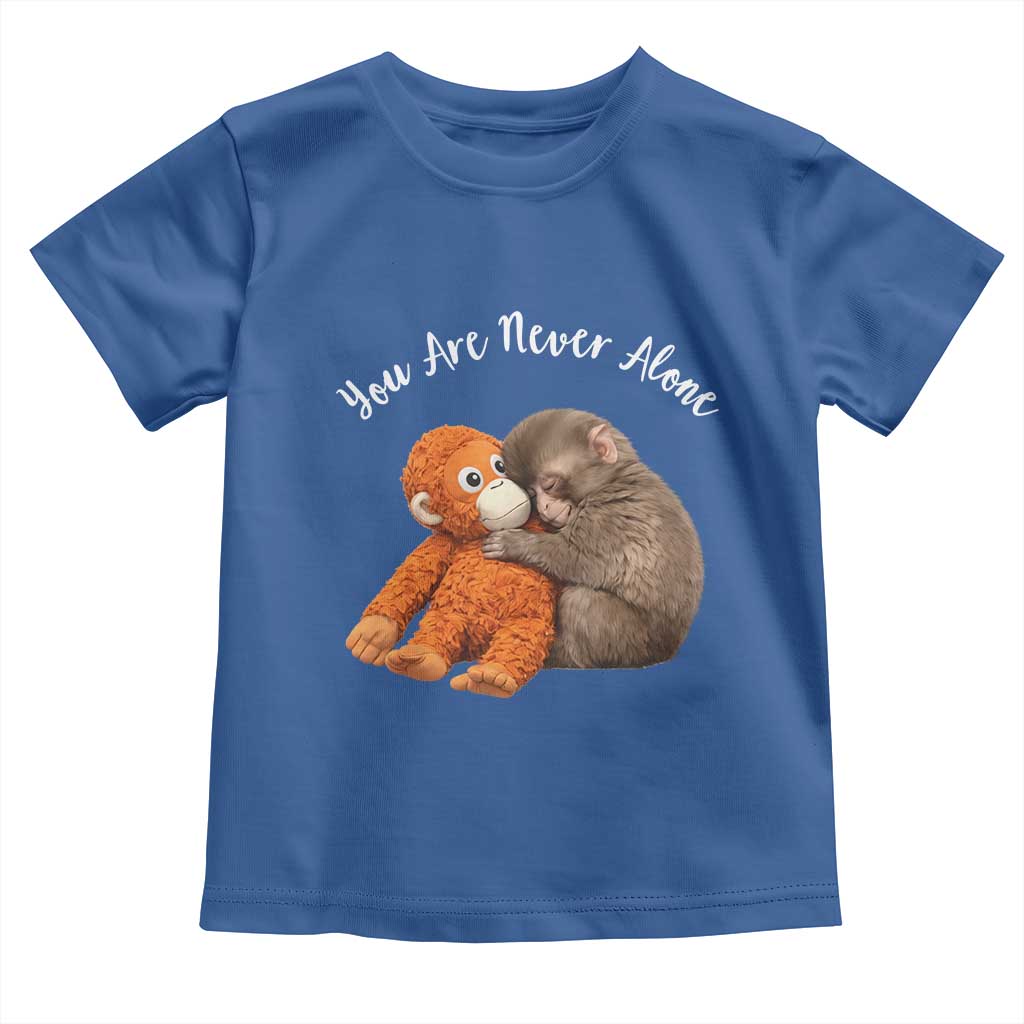 Viral Punch Monkey Toddler T Shirt Cute Baby Monkey With Plush Toy Animal Lovers