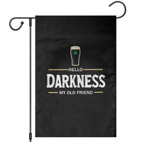 Hello Darkness My Old Friend Irish Beer Garden Flag Funny Drinking St Patricks Day Party Shamrock