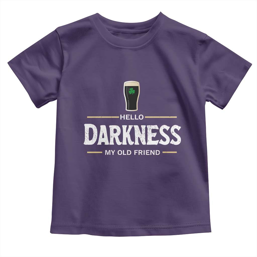 Hello Darkness My Old Friend Irish Beer Toddler T Shirt Funny Drinking St Patricks Day Party Shamrock