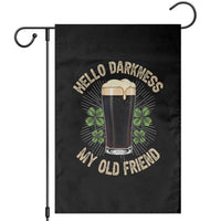 Irish Shamrock Beer Day Garden Flag Hello Darkness My Old Friend