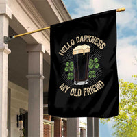 Irish Shamrock Beer Day Garden Flag Hello Darkness My Old Friend