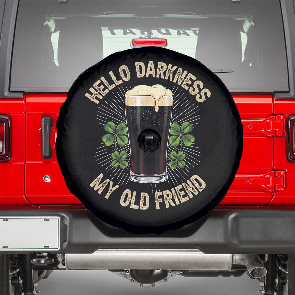 Irish Shamrock Beer Day Spare Tire Cover Hello Darkness My Old Friend