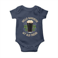 Irish Shamrock Beer Day Baby Onesie Hello Darkness My Old Friend
